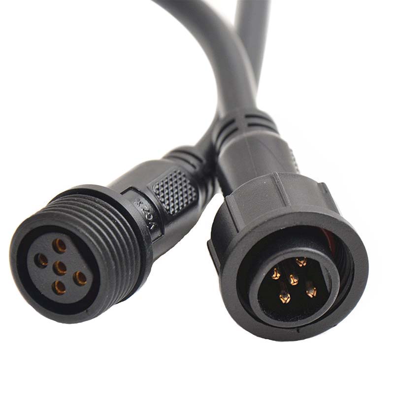5-Pin RGBW 5*22AWG Male and Female Waterproof Connector For Waterproof IP67/68 RGBW LED Strip Lights